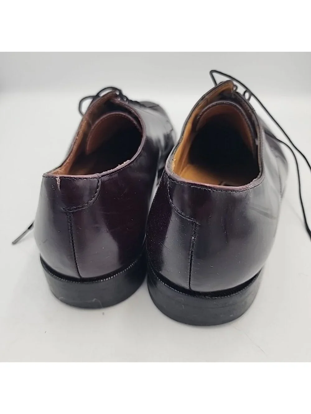 Cole Haan Mens Dress Shoes 10 D Derby Brown Leather Lace Up Almond Toe Formal